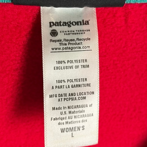 Patagonia Synchilla Snap T Pullover Fleece Sweater Pink Womens Size Large Y2K 08 - Picture 8 of 16